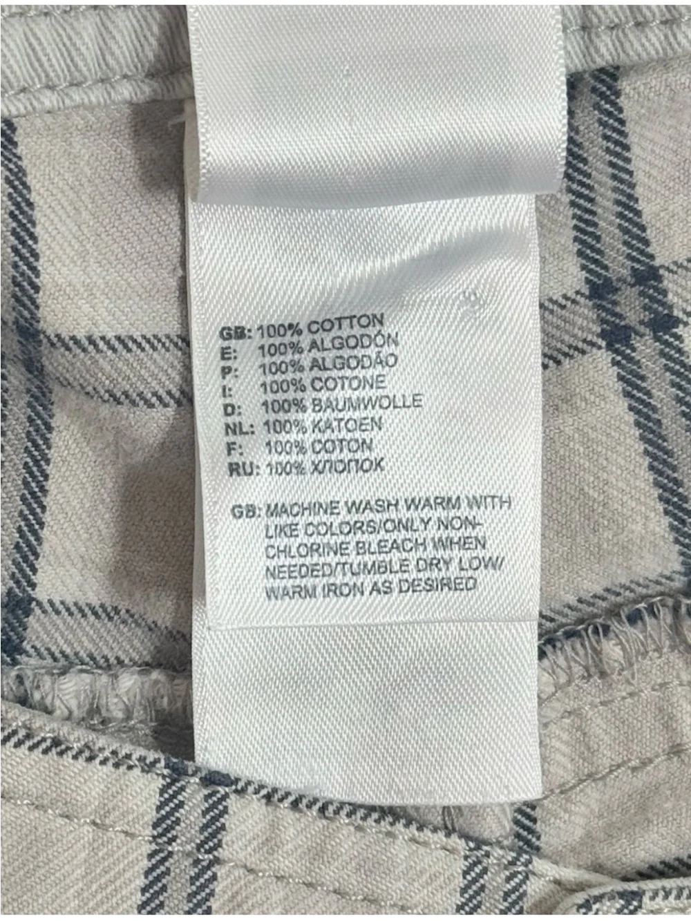 The North Face Men’s 34 Plaid Chino Hiking Shorts Gray Cotton 12” Inseam
